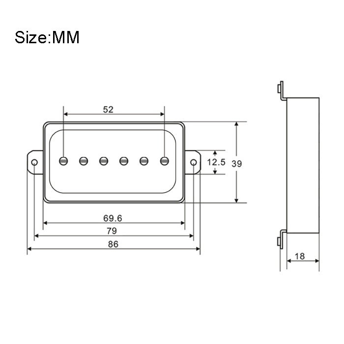 P90 elektrisk guitar pickup humbucker størrelse single coil pickup hals bro guitar dele og tilbehør