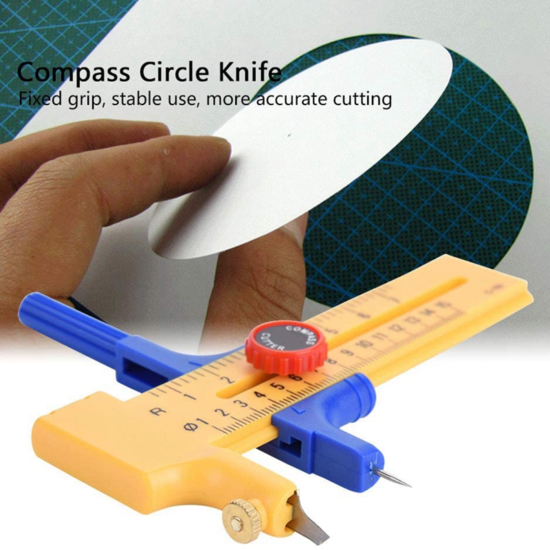 Adjustable Compass Circle Cutter, Circle Cutter Tool E Cutter Round Draw Paper Cutter Cutting Knife Tool