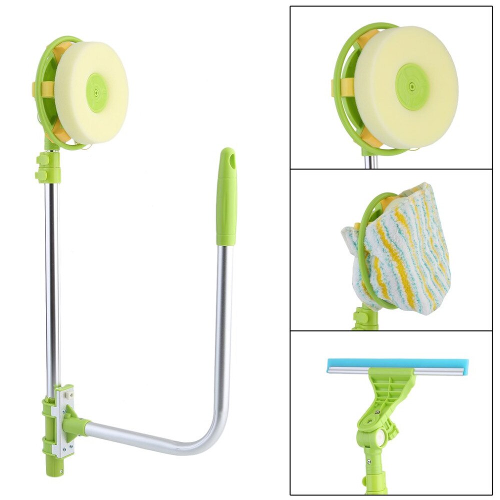 Multi-Functional U Shape Telescopic High-rise Window Glass Cleaner Dust Brush For Washing Window Mirror Cleaning Tool