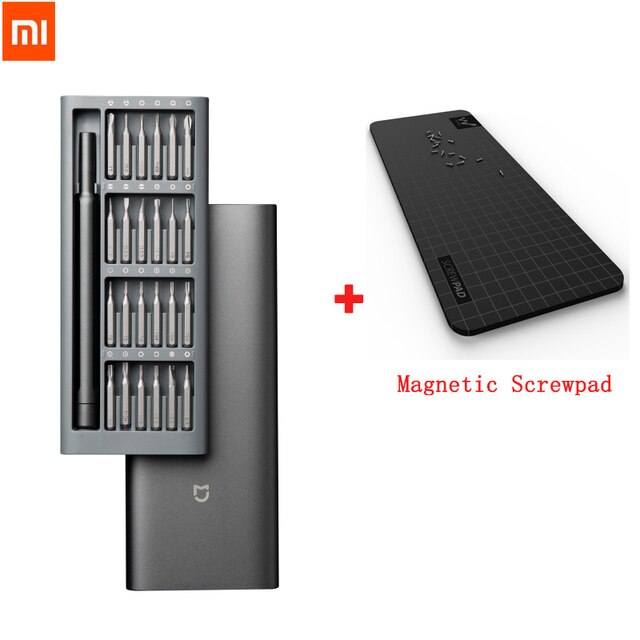 Xiaomi – Kit de tournevis Original à usage quotidien, 24 embouts magnétiques de précision, boîte en aluminium, ensemble de tournevis pour maison intelligente: Rouge