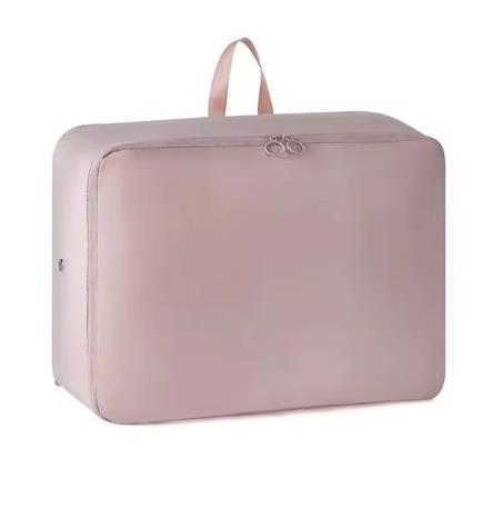 Large Capacity Travel And Family Dual-Use Down Jacket, Blanket Storage Bag, Compressed Clothing Storage Bag, Moving Packing Bag: Pink
