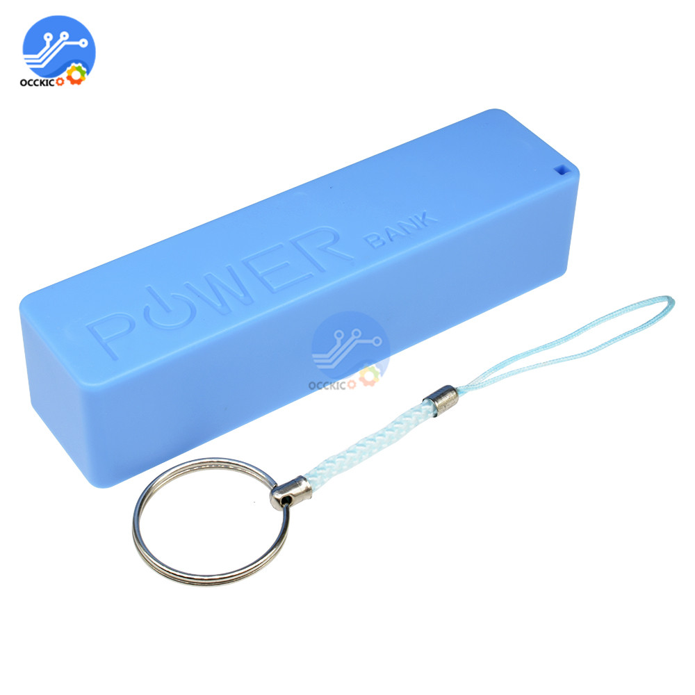 Caixa de armazenamento de bateria 18650 power bank caso caixa titular leva com 1 slots para detector de metais usb power soporte organizador celular