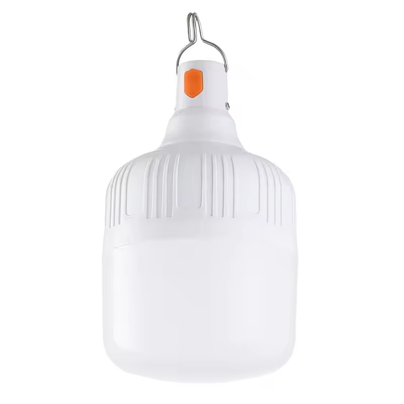 2PC Camping Helderheid Licht Draagbare Oplaadbare Dimbare LED Lamp Outdoor Tent Licht Noodnachtlampje met Haak: WHITE