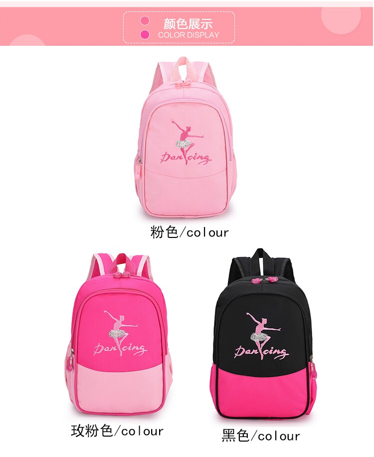 Children Ballet Dance Bags For Girls Embroidered Canvas Gymnastic Sport Backpack Kids Large Capacity Princess Package