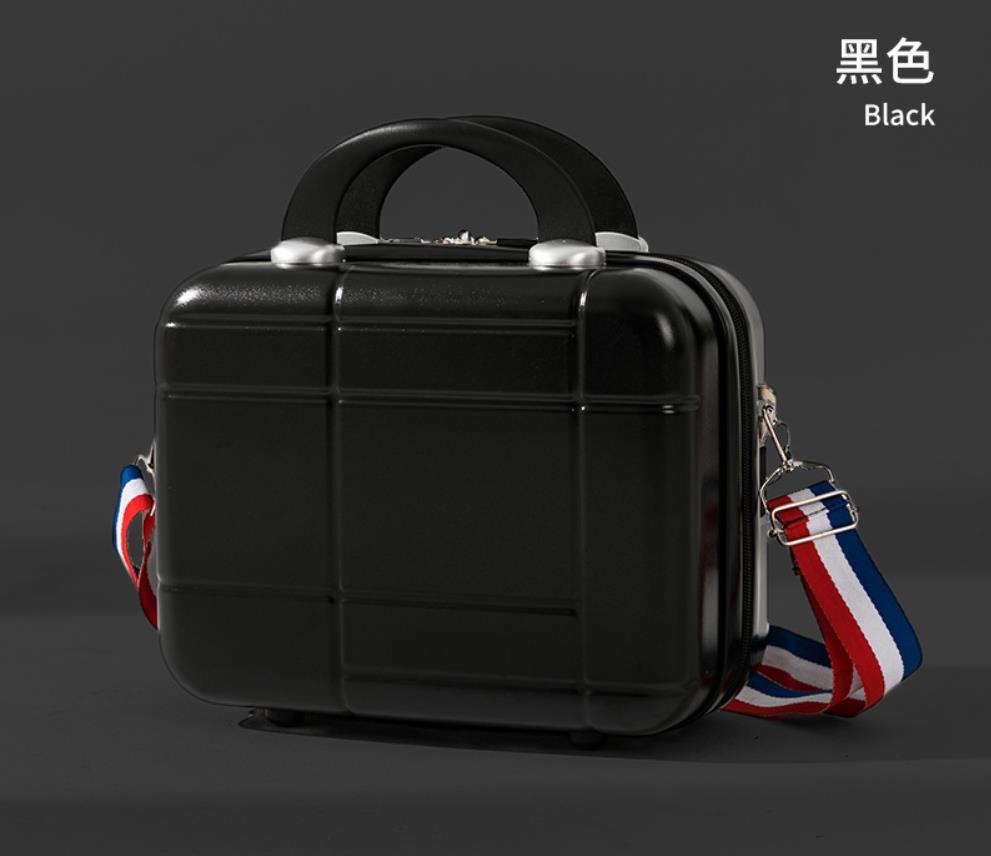 2022 luggage product cosmetic bag diagonal trolley case child luggage small suitcase 13 inch luggage: Auburn