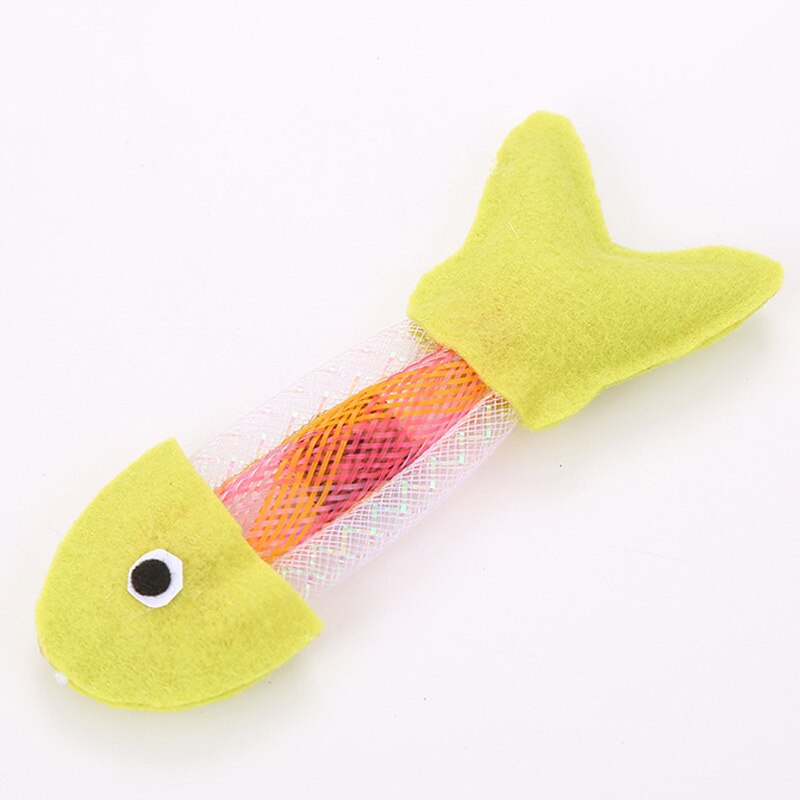 5 pièces tuyau ressort toile poisson chat jouet chat rebondissant jouet chaton jouets jouets pour animaux de compagnie produits
