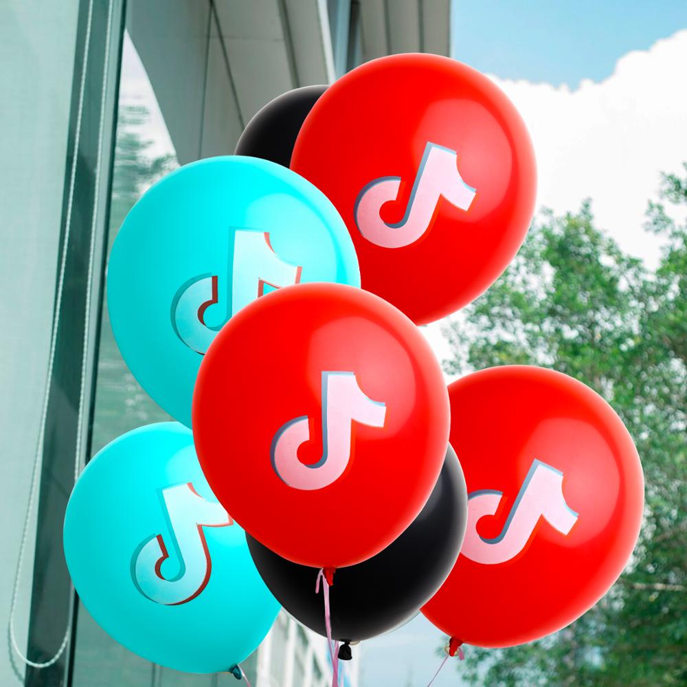40pcs/set Party Balloons TIK Theme TOK Balloons Music Note Balloon Birthday Party Decoration Supplies for Fans Central Cafe