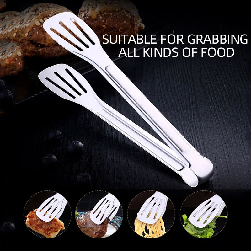 AIRBELL silicone kitchen tongs clip food gadgets accessories utensils bbq tools cooking tongue barbecue meat Clamp Salad Grill