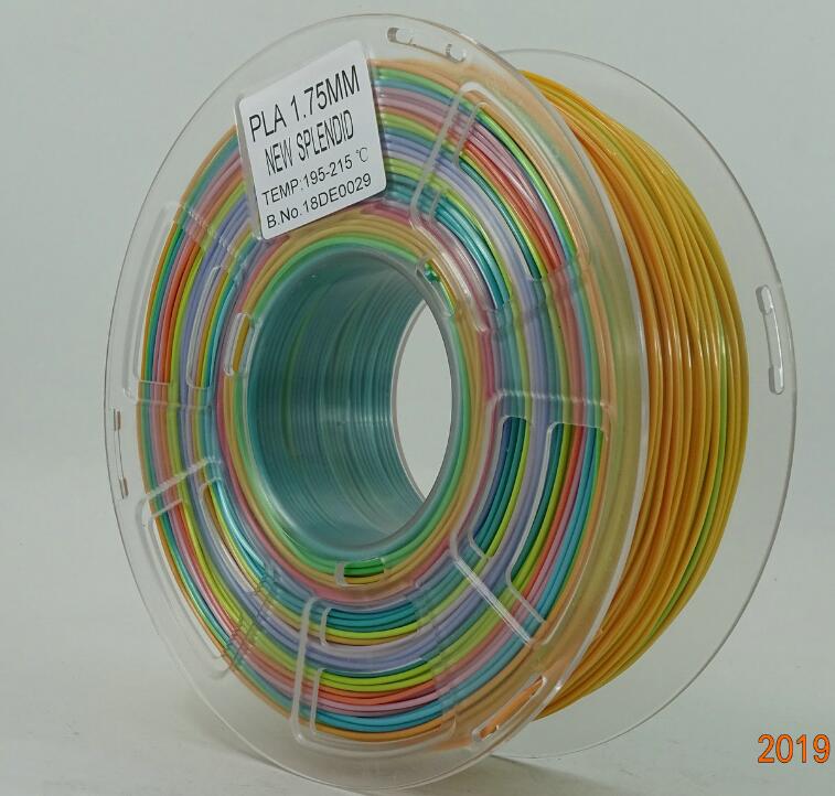 Nova impressora 3d filamento pla metal gradual multicolorido consumíveis clássico épico coloração gradual: Laranja