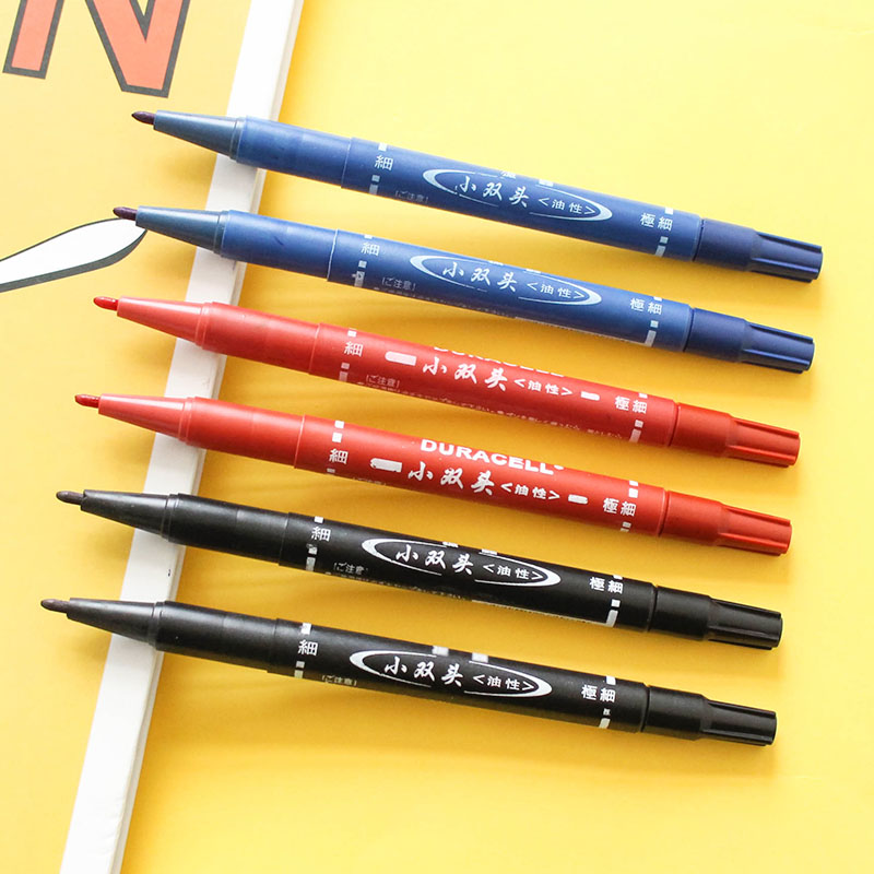 10 Stuks Gekleurde Permanente Marker Art Pennen Waterdicht Met Dubbele Tips Vette Marker Pen Schoolbenodigdheden Briefpapier Verf Markers