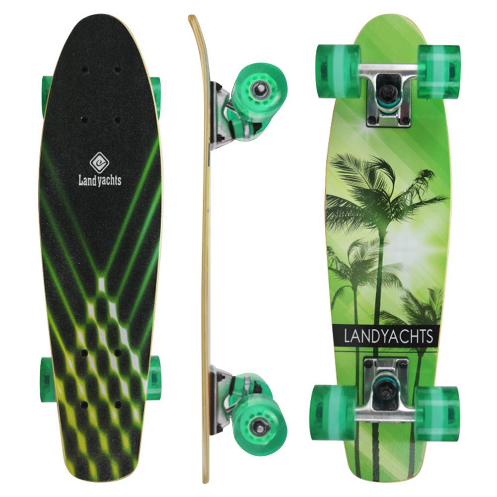 22 Inch Maple Skateboard With 4 Wheels 7 Layer Maple Deck Colorful Skateboard For Kids Beginners