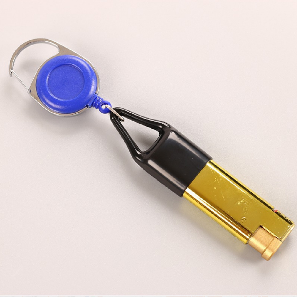 10PS Intrekbare sleutelhanger Aansteker te trekken gesp Sleutelhanger Outdoor Anti-verloren Anti-diefstal Draadkabel Gesp Snelle levering Groothandelaren