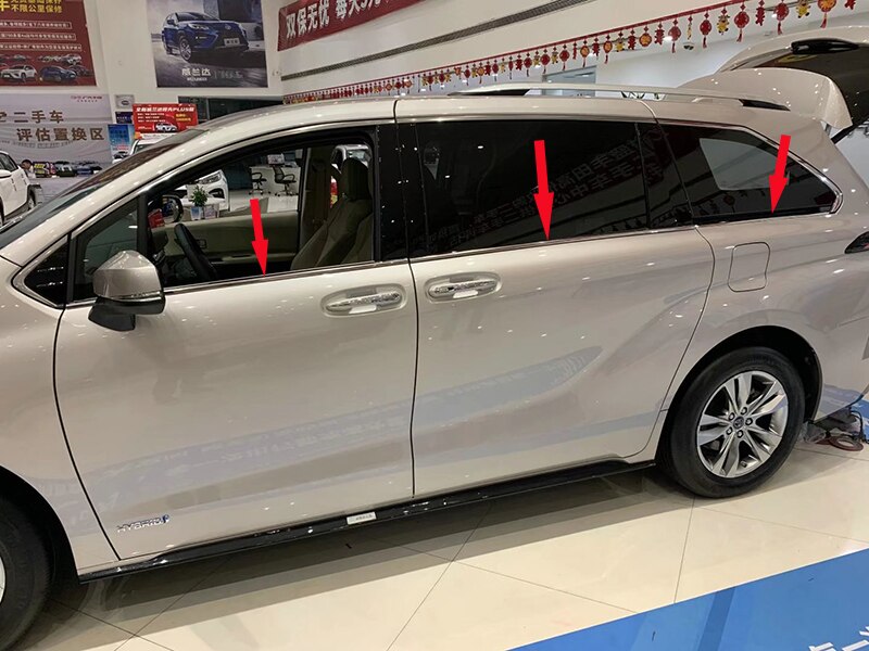 For TOYOTA Sienna (XL40) 2022 Car Accessories Stainless Steel Window Garnish Window Strip Trim
