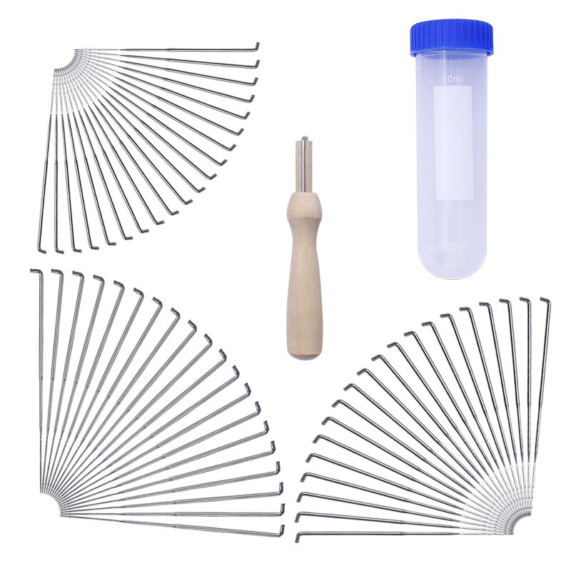 Kit de herramientas para fieltro de lana, Kit de agujas de hierro de 3 tamaños, ideal para principiantes, con botella de aguja, 60 unidades
