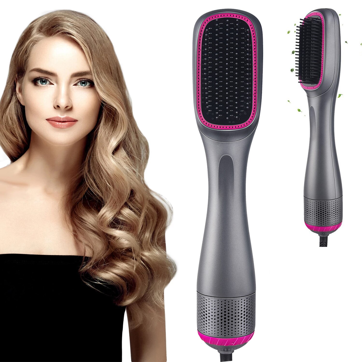 Air Comb One Step Hair Dryer and Volumizer Electric Hairdryer Women Hairbrush Hair Straightening Brush Styler