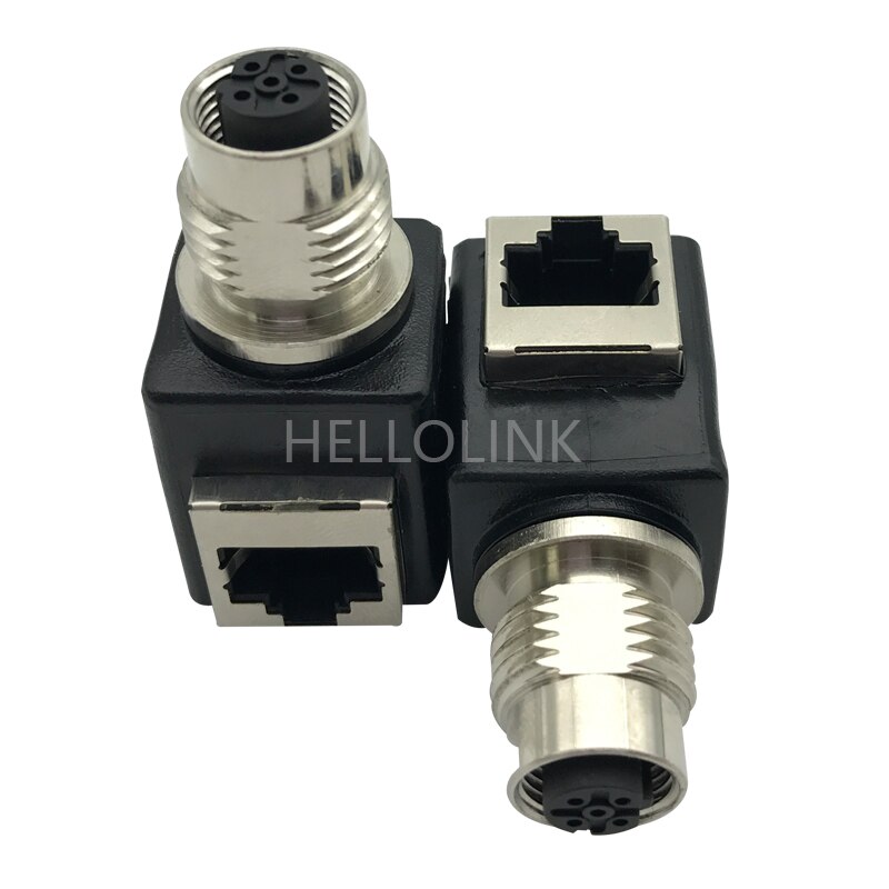M12 to RJ45 Ethernet extension connector