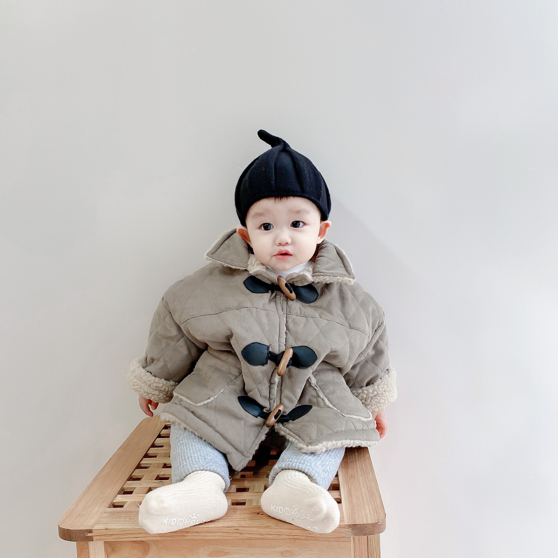 Kerst Winter Baby Jongens Meisjes Winter Thicken Corduroy Jasje Populaire Producten Jongens Warm Bovenkleding Jaar: Black / 24M