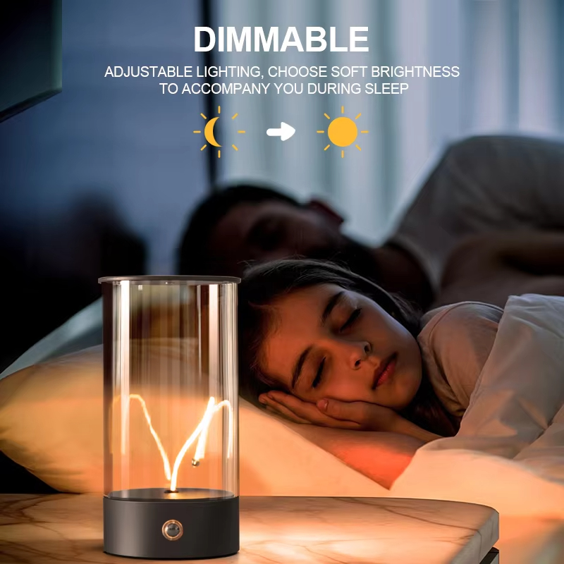 Oplaadbare draadloze draagbare LED-tafellamp met magnetische voet, aanraaksensor en dimmen op 3 niveaus - Ideaal voor slaapkamerverlichting