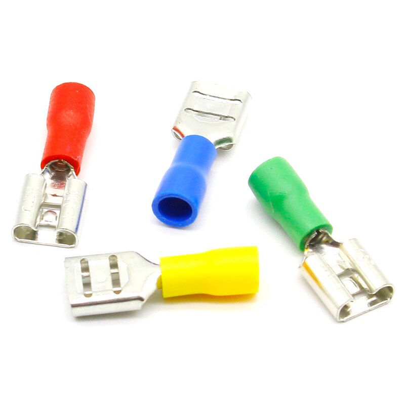 Terminal à sertir électrique isolé femelle, pour connecteurs 22-16 AWG, connecteur de câble, 100 pièces/paquet FDD