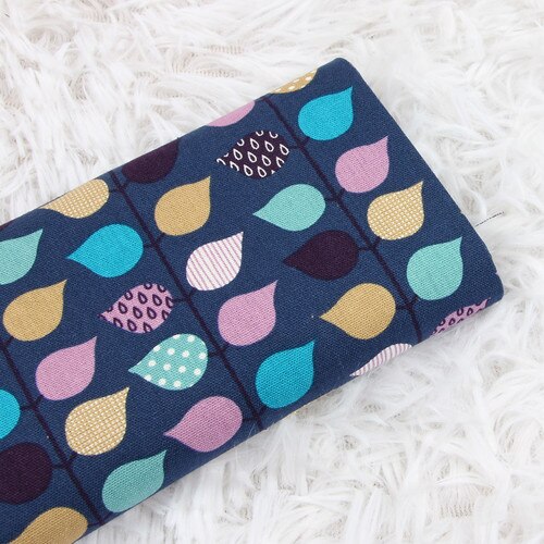 Tela de algodón de 110x45cm de grosor, tejido con estampado de hojas para manualidades, tejido hecho a mano para coser bolsas, Material de mosaico, accesorios textiles para el hogar: Cotton Fabric 3