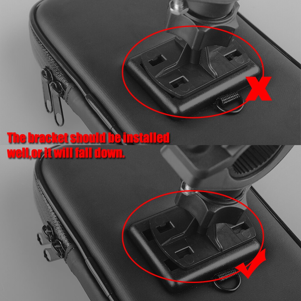 Soporte de teléfono para motocicleta, funda impermeable, rotación de 360 grados, para iPhone 6, Xiaomi 3, note2