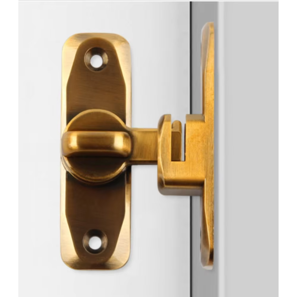 Luminous Door Lock Zinc Alloy 90 ° Rocker Arm Hook Lock Sliding Door Latch Heavy Duty Barn Gate Bolt for Cabinet Door Window: WHITE