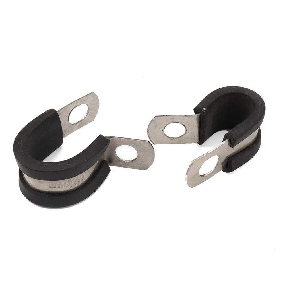 46pcs Rubber Cushioned Rvs Pijp Klemmen Kabel Klem Metalen Klem Buis Holder Auto auto Vervanging Kit