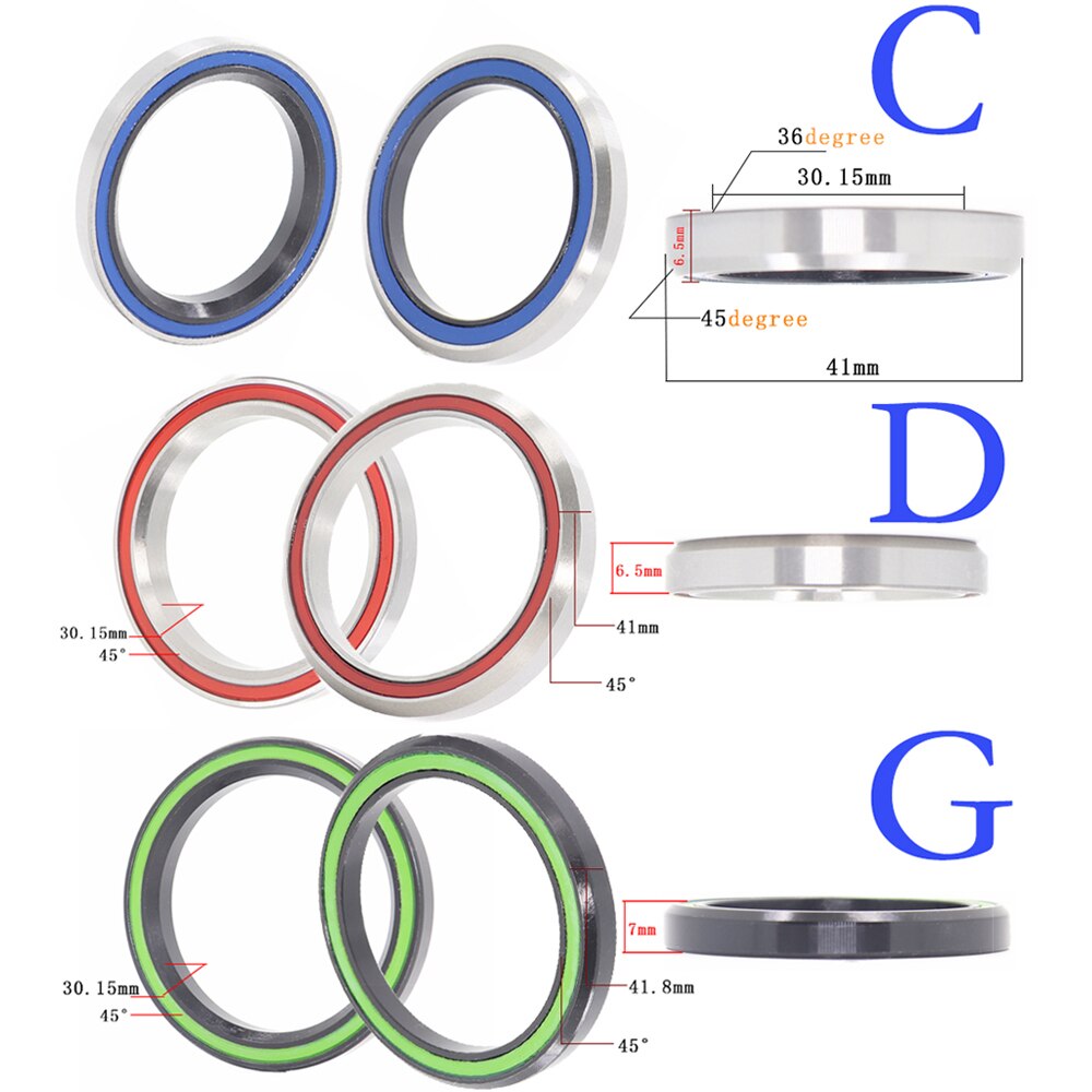 Cuscinetti per bici da strada da 38 39 41 41 8 46 9 52 mm per bici da