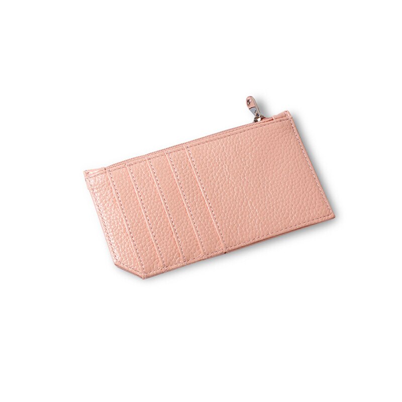 retro männer Und frauen Leder Mini Kreditkarte Tasche Ändern Kleine Geldbörse Kreditkarte Halfter: Rosa