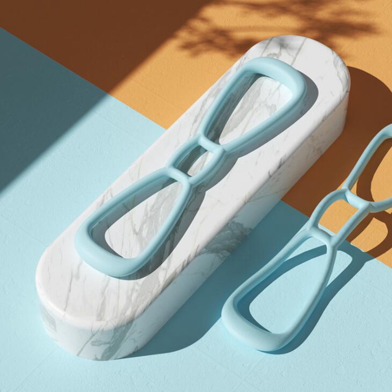 Abbildung 8: rallye-heimfitness-gummiband-yoga für männer und frauen, schönheitsübungen für rücken, schultern und nacken, dehnübungsgeräte