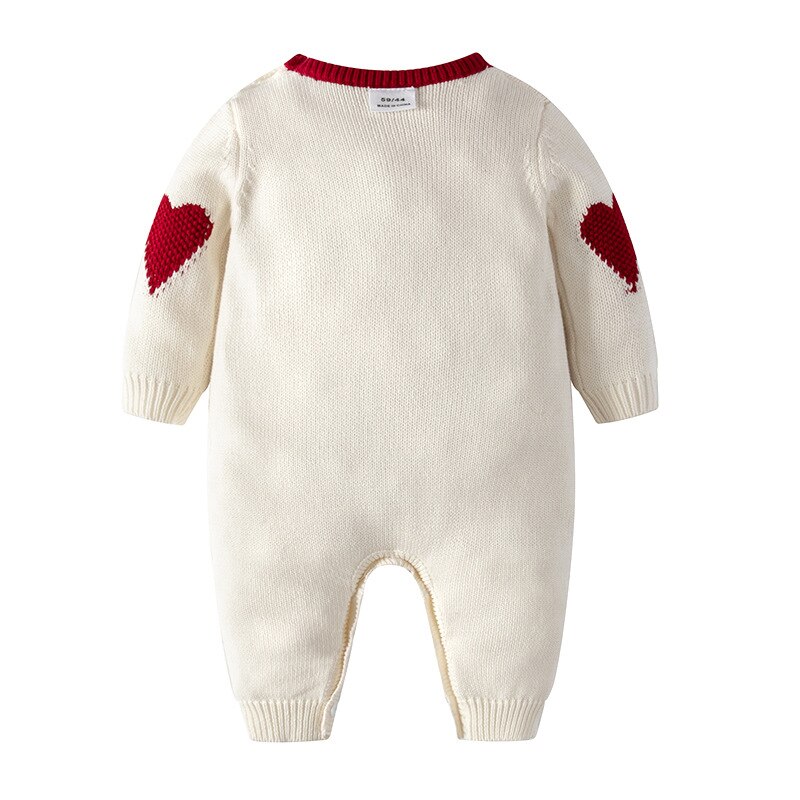 Baby Meisje Kleding Met Lange Mouwen Katoen Gebreide Rompertjes Pasgeboren Peuter Liefde Jumpsuit Outfits One-stukken Kleding Pasgeboren Kostuum