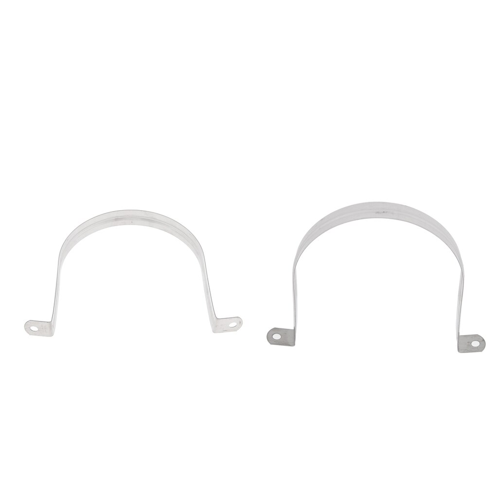 2x Stainless Steel Pipe Saddle Clamp Fixing - HEAVY DUTY 120mm/4.72inch