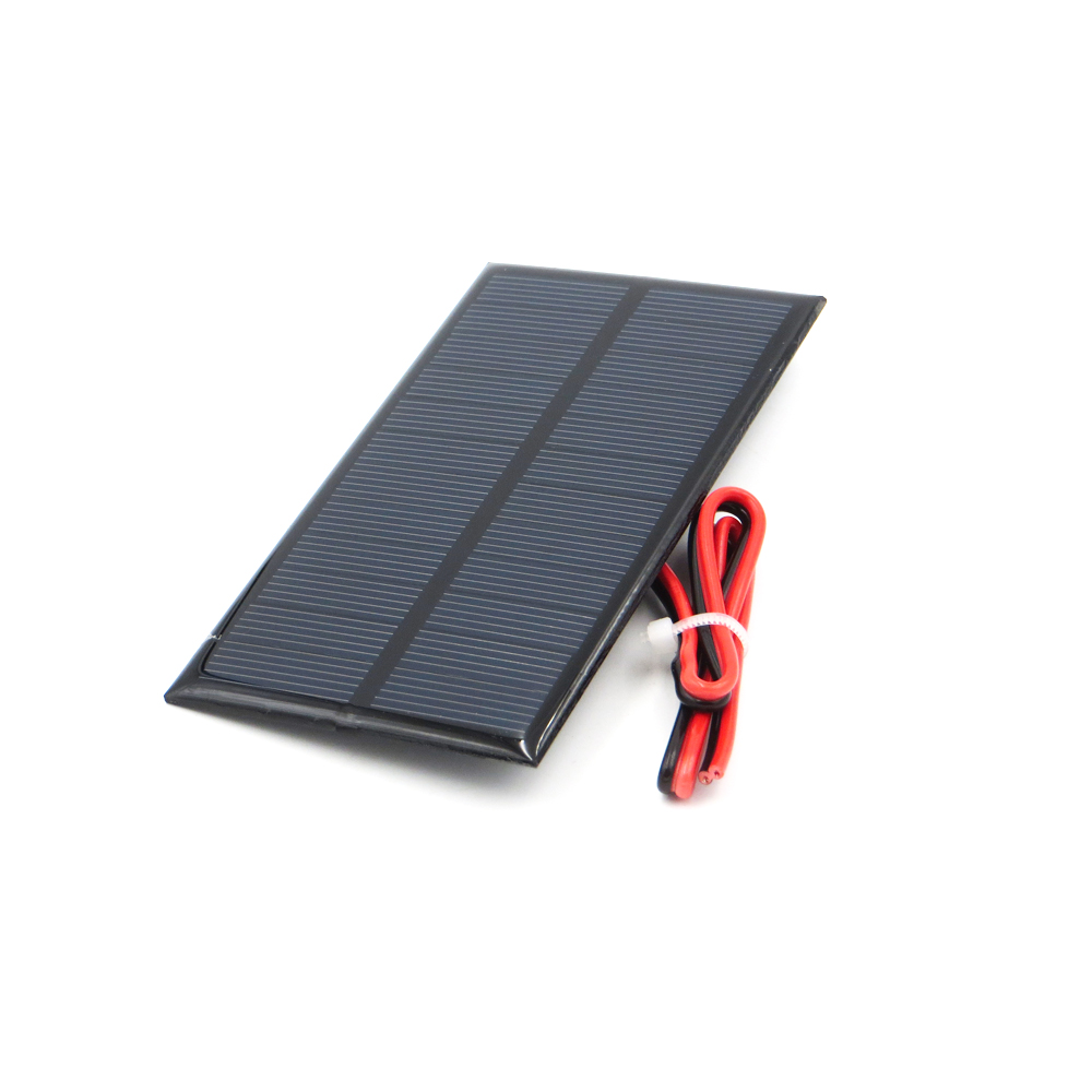 6 v 1 watt utvide ledning solcellepanel polykrystallinsk silisium diy batterilader liten mini solcellekabel leketøy  w 6v 1w w volt