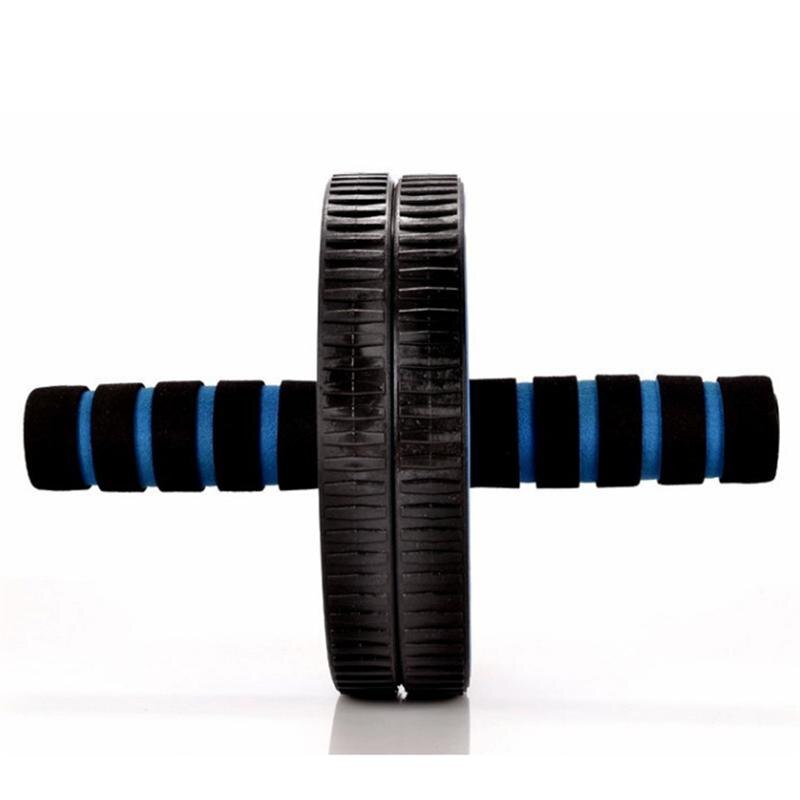 Abdominal Exercise Roller Double Wheel Abdomen Training Roller Mute Abdominal Wheel Blue