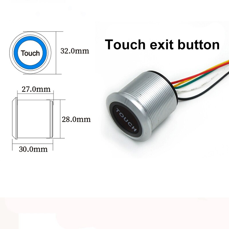 Surface Install Waterproof IP68 Outdoor No Touch Door Access control Infrared Exit Button: Touch Exit Button