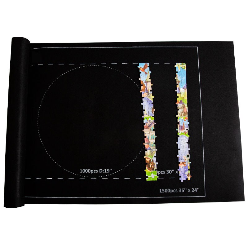 Sac de rangement de voyage Portable, tapis de Puzzle en rouleau, tapis de jeu en feutre, couverture de Puzzles jusqu'à 1500 pièces, accessoires de Puzzle,