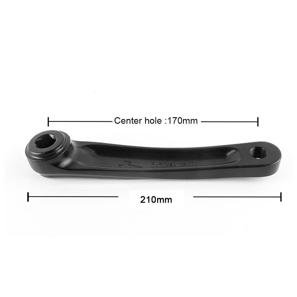 Manivela para bicicleta de montaña, brazo de 170mm, pedal cuadrado, manivela cónica, lado izquierdo de aluminio para bicicleta de montaña, pedal de eje de 14mm para exteriores