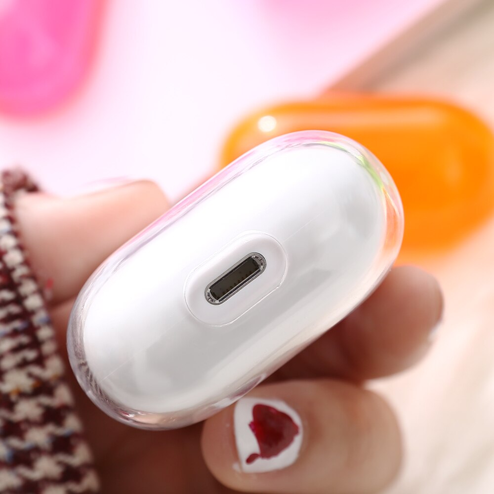 Couvercle de couleur claire pour boîtier Airpods étui pour écouteurs Transparent pour Apple Airpods 2 1 pour coque de boîtier de charge Airpod Air Pod