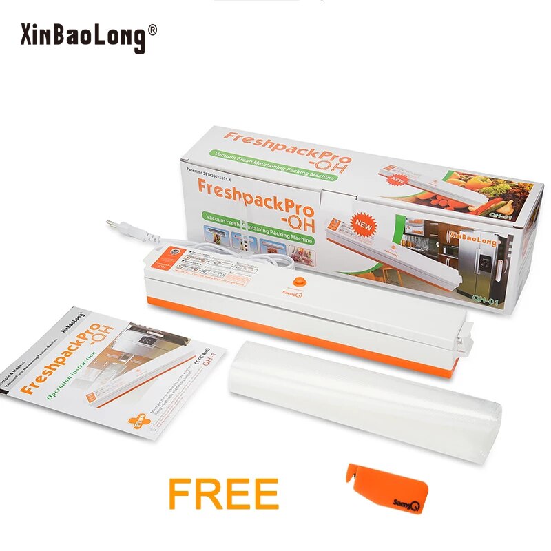 XinBaoLong Vacuum Food Sealer For Home Kitchen 220V/110V Automatic Vacuum Sealer Packaging Machine Include 15pcs Food Saver Bags
