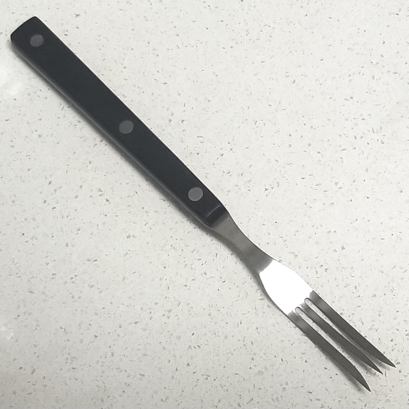 Miu Frankreich Scharf 10-Zoll Oma Gabel, Oma GABEL Edelstahl 3 Zinke Holz Griff Fleisch Kochen Utensil-Kleine