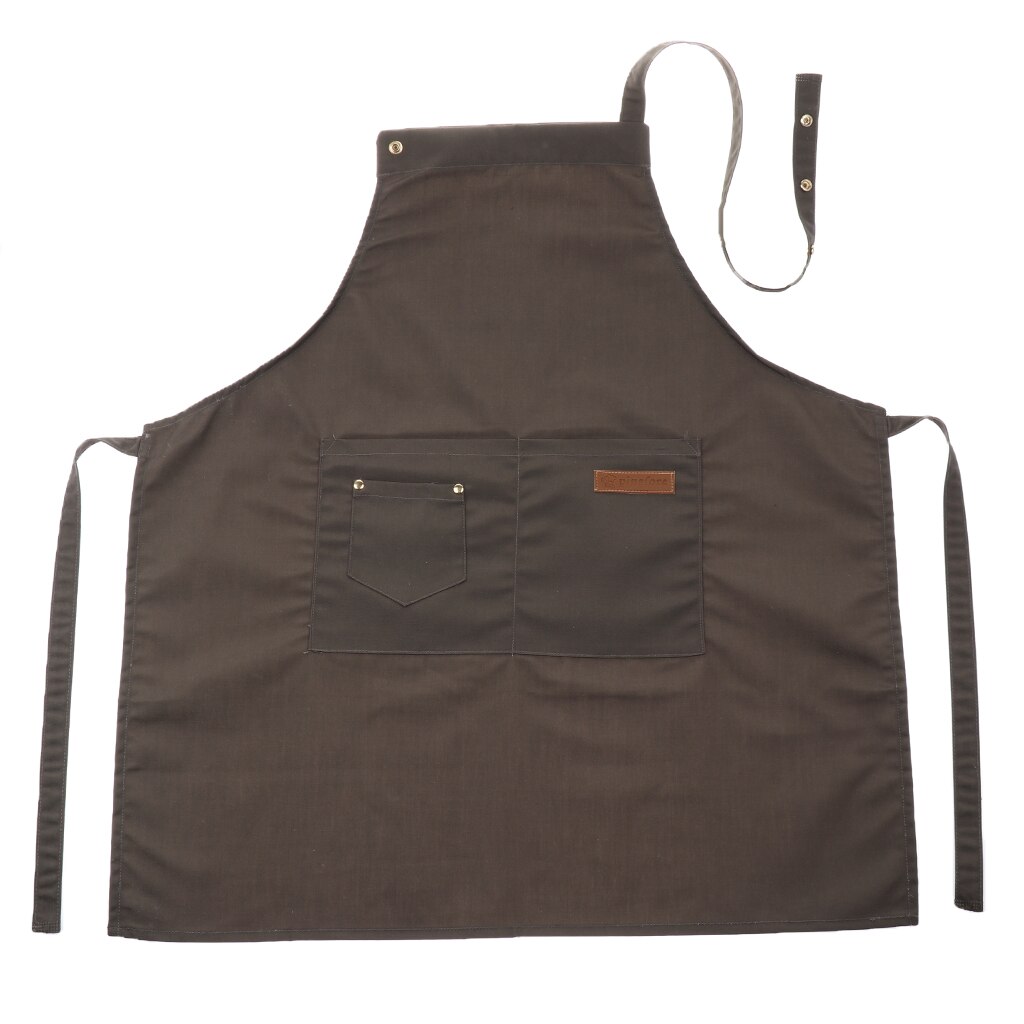 Vrouwen Mannen Schort Stijlvolle Schorten Met 2 Zakken Duurzaam En Verstelbare Voor Keuken Crafting Bbq Tekening Bakken: Gray