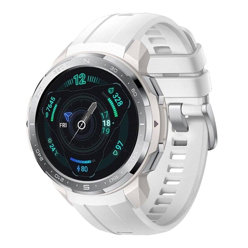 Correa de silicona para Honor GS Pro, repuesto deportivo de , correa de muñeca para Honor GS Pro, correas de reloj ajustables: Blanco