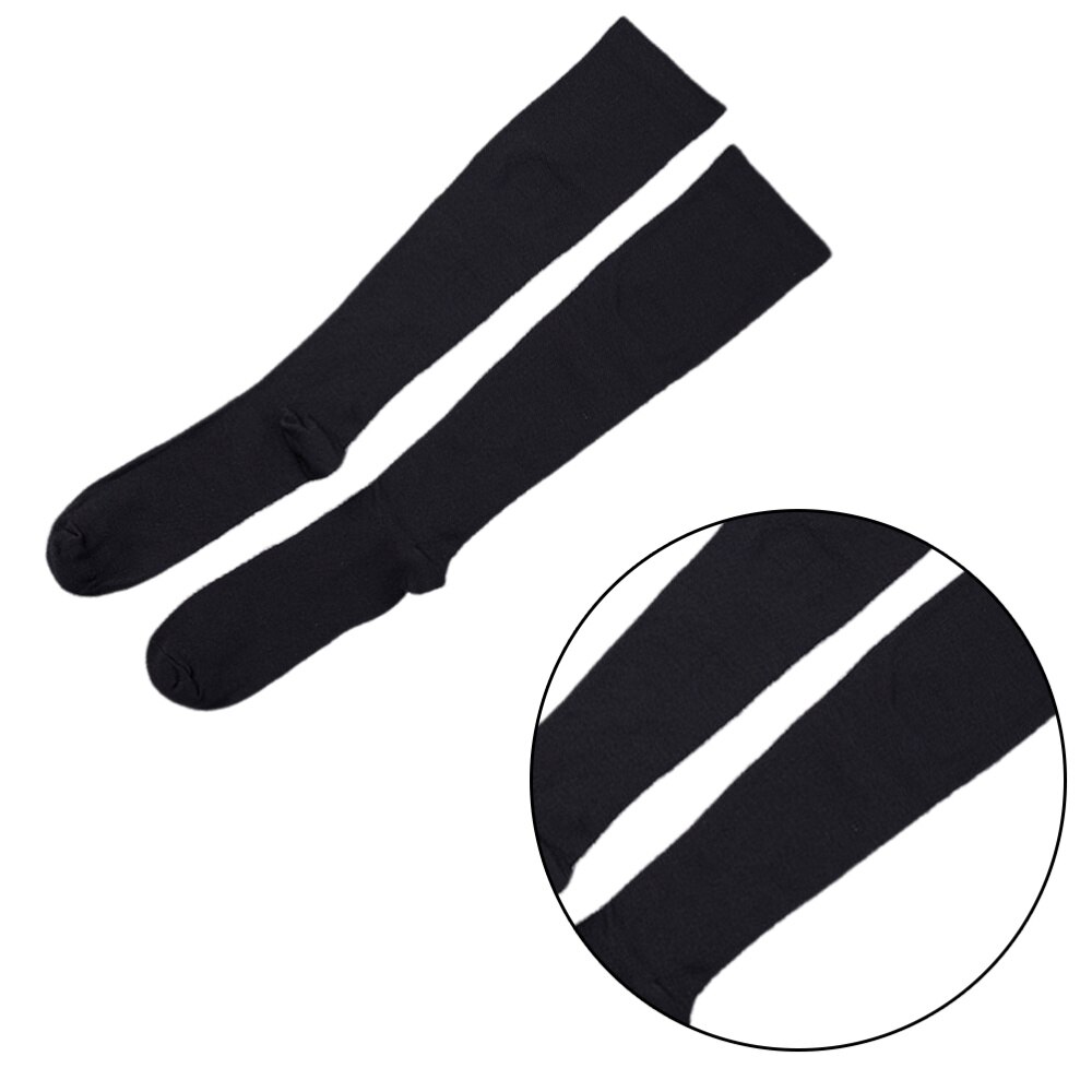 3 Pairs Sports Stockings Support Sleeves Elastic Long Socks Breathable Universal Sport Socks (SizeS/M Black)