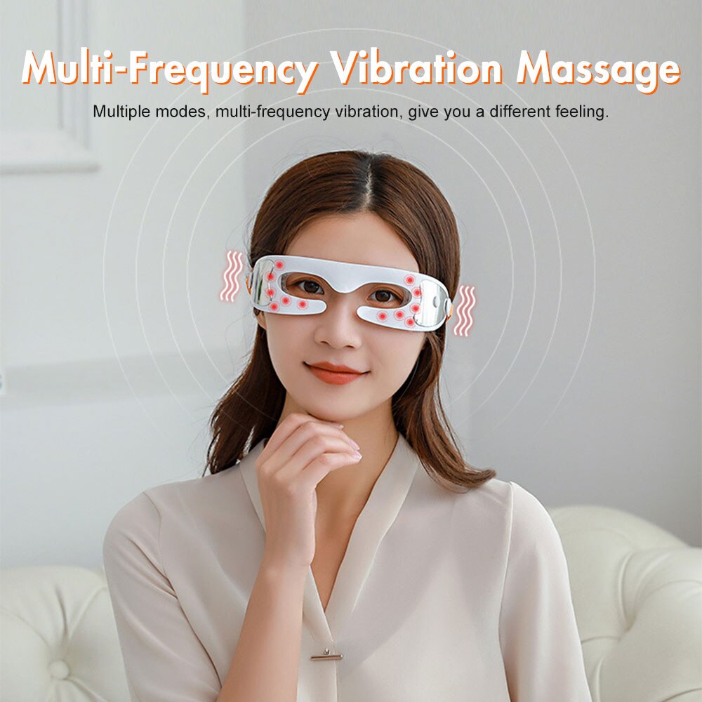 LED Light Therapy Eyes Mask Massager Heating SPA Vibration LED 3D Eye Bag Wrinkle Removal Fatigue Relief Beauty Device
