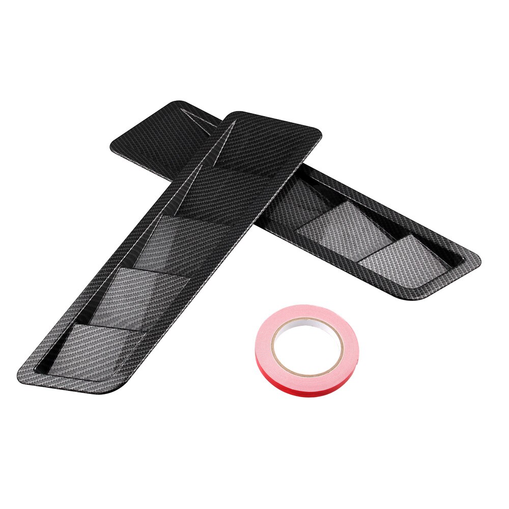 1 Pair Universal Hood Vent Louver ABS Bonnet Hoot Vents Cooling Panel Trim Heat Dissipation For Engine Car Hood Intake Panel: Carbon pattern