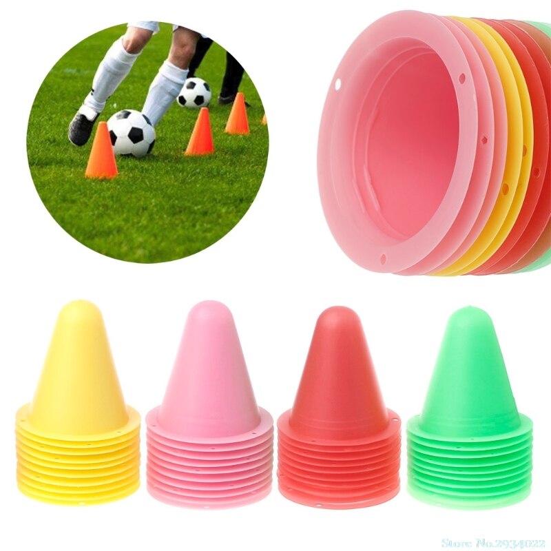 10 stück/set markierungshütchen für skateboards, rollfußball und fußballtraining, markierungsbecher
