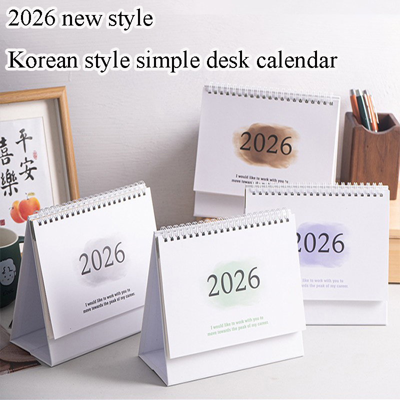 Kalender 2026 Eenvoudig memoboek Maandelijkse dagelijkse planner Planner Tijdmanagement Thuiskantoor Desktop Decoratie Staande kalender