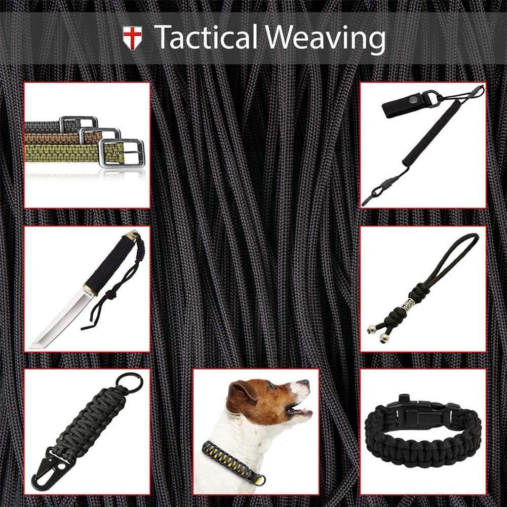 100M 9 Stand Cores Paracord Voor Survival Parachute Cord Lanyard Camping Klimmen Camping Touw Wandelen Waslijn G7K3