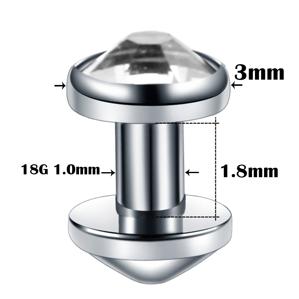 1PC G23 Titanium Dermal Piercings Hide it in Skin Diver Piercings Micro Dermal Piercings Dermal Anchors Piercings Body Jewelry: T0412