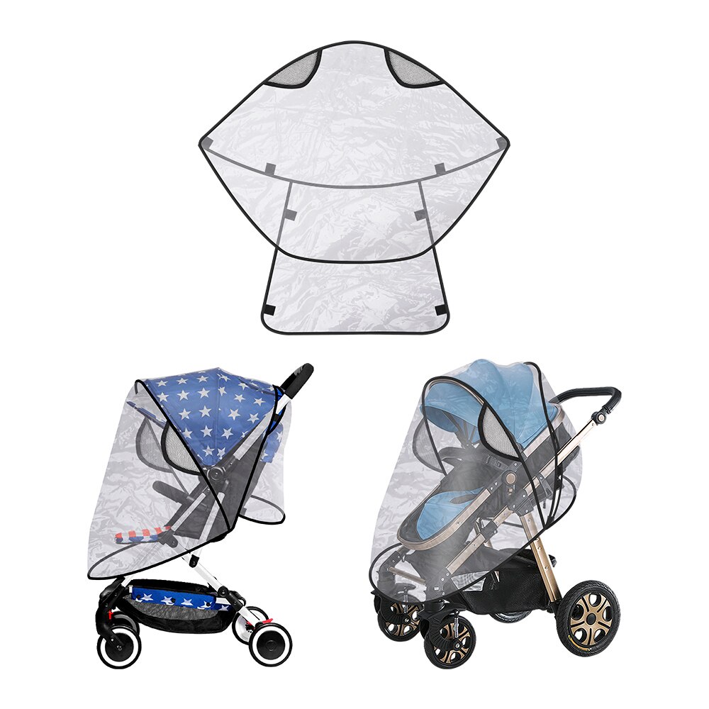 Hilife carrinho de bebê, capa de chuva transparente, à prova d&#39;água, capa de chuva universal para carrinho de bebê com proteção contra chuva